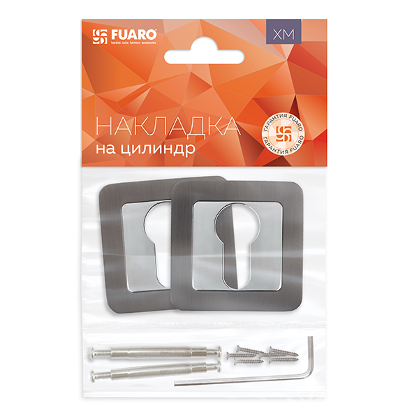 Накладка под цилиндр Fuaro (Фуаро) ET XM GR/CP-23 (графит/хром)