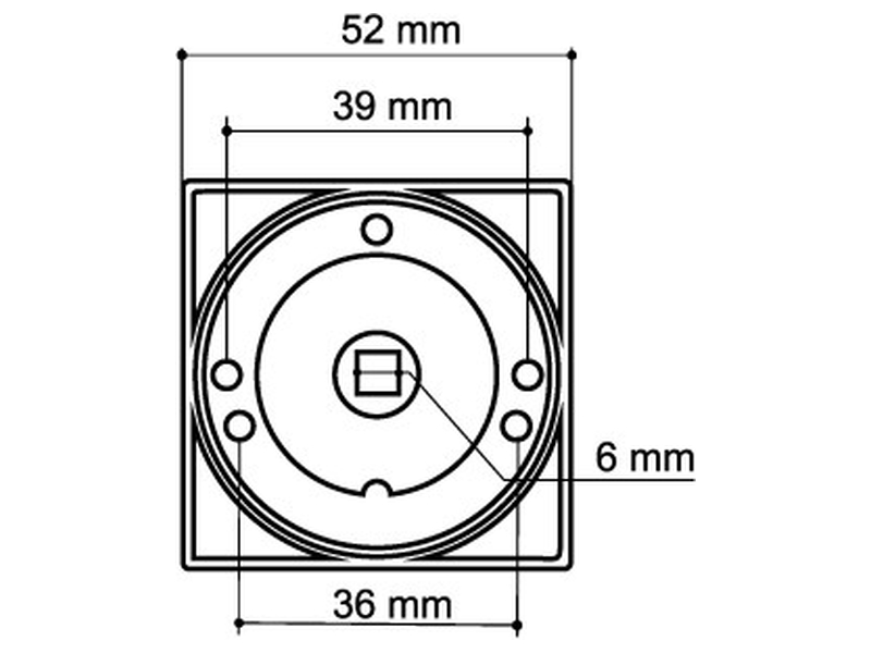 Ручка поворотная WC-BOLT BK6/SQ-21SG-1 матовое золото — фото 2