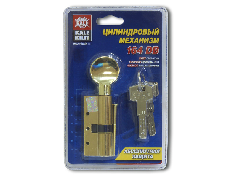 Цилиндровый механизм с вертушкой 164 DBM-E/70 30+10+30 mm никель 5 кл. — фото 3