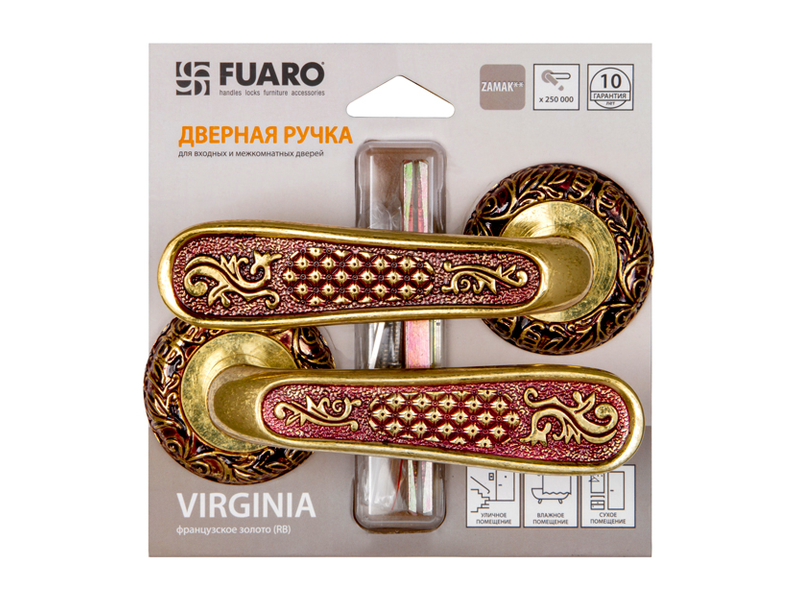 Ручка раздельная VIRGINIA SM/HD RB-10 французское золото Сочи