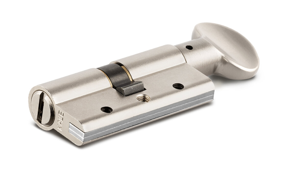 Цилиндровый механизм с вертушкой 164 DBM-E/90 40+10+40 mm никель 5 кл. БЛИСТЕР — фото 3