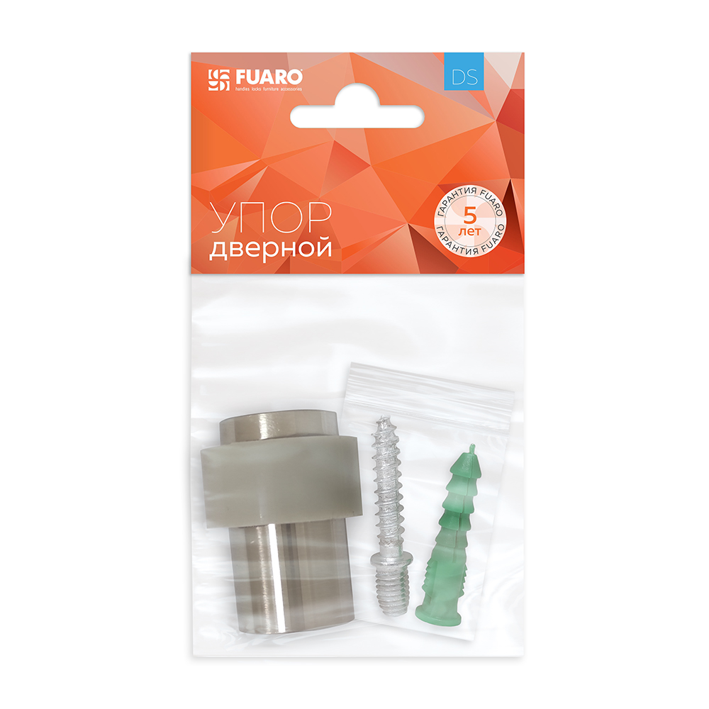 Упор дверной напольный STOPPER/14 (DS-14) SN-3 мат.никель — фото 3