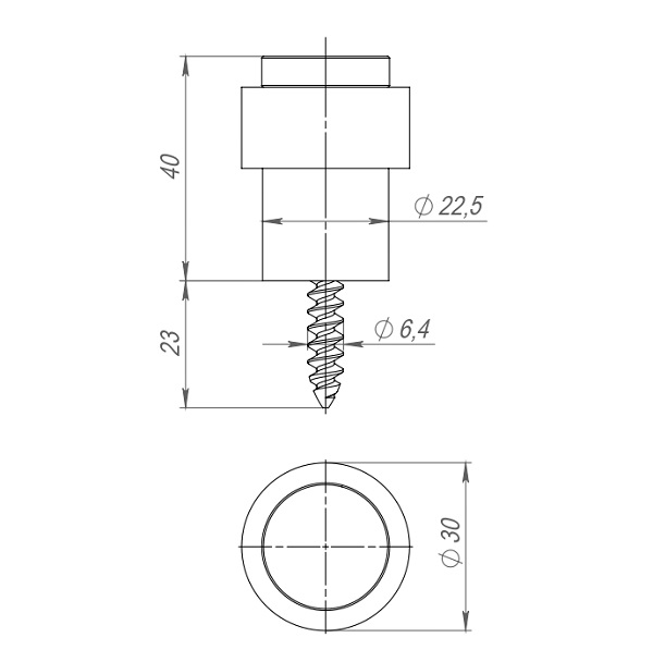 Упор дверной напольный STOPPER/14 (DS-14) AB бронза — фото 2