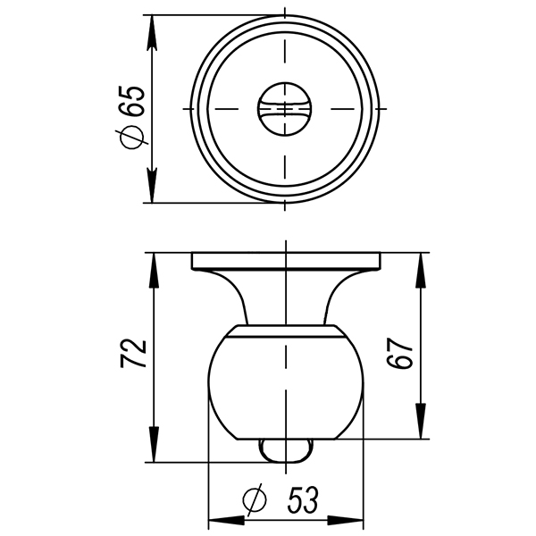 Ручка защелка DK682 AB-PS (6082 AB-P) (без фик.) бронза — фото 2