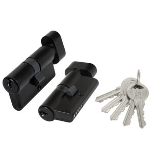 Цилиндровый механизм (100 ZM/70) 1000ZMKnob70(30+10+30) BL черный, 5 кл. с вертушкой — купить в Сочи