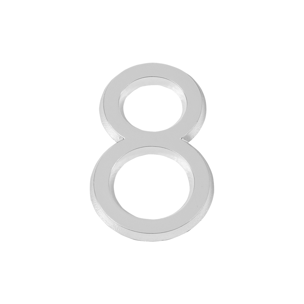 Цифра 8 самоклеящаяся ABS (50х37) (FUARO) CP хром
