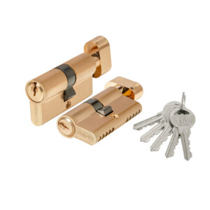 Цилиндровый механизм 1000ZM Knob60(25+10+25) SSG сатинированное золото 5Key с вертушкой — купить в Сочи