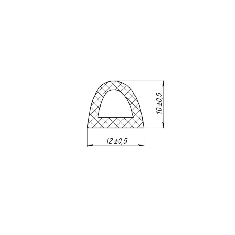Уплотнитель самоклеящийся ADH/D-12x10mm, WHITE белый 150m — фото 2