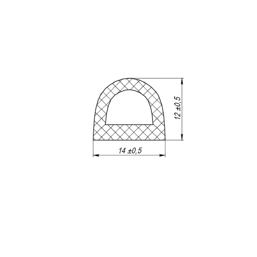 Уплотнитель самоклеящийся ADH/D-14x12mm, WHITE белый 120m — фото 2