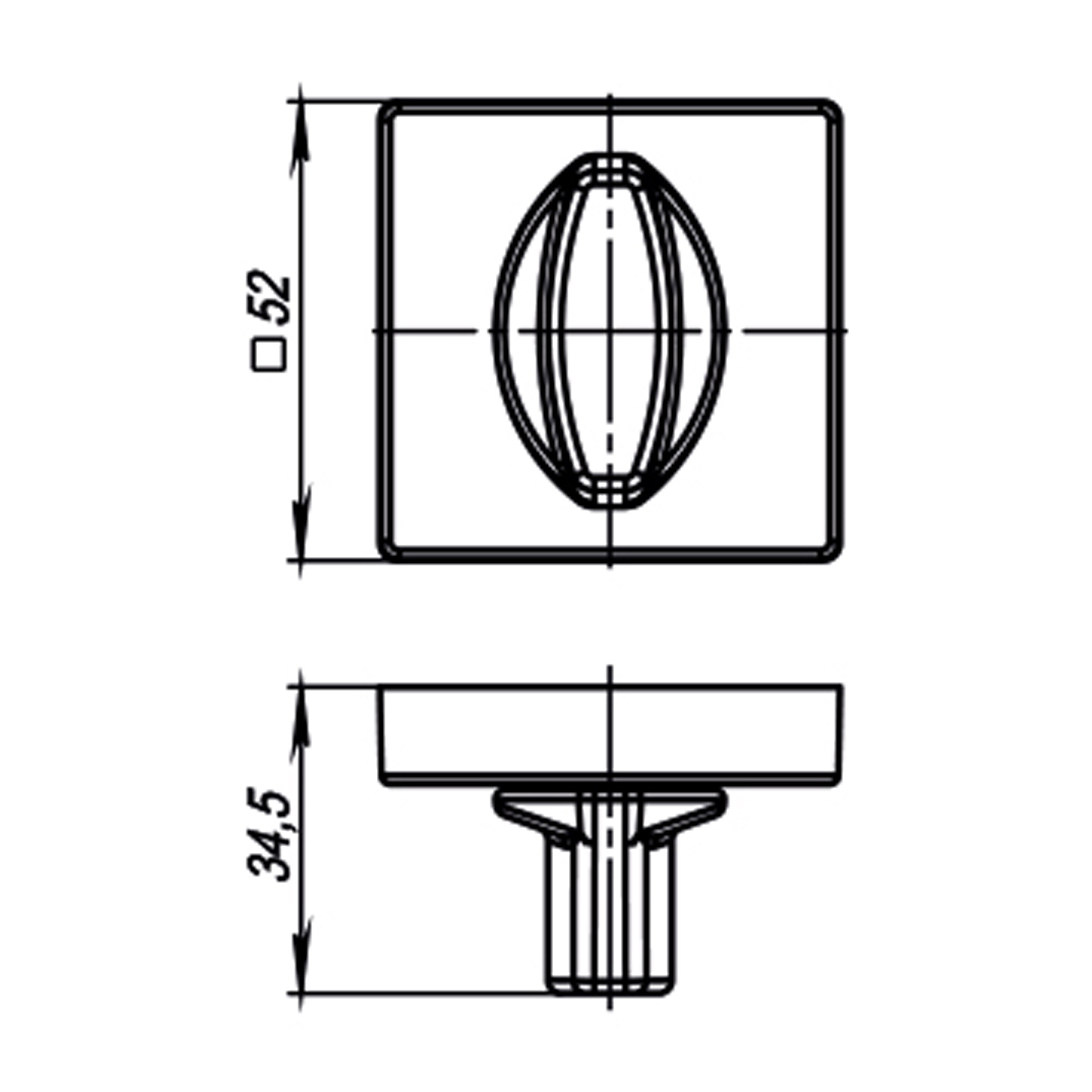 Ручка поворотная BK6.K.USQ52 FSG-39 флорентийское золото — фото 2