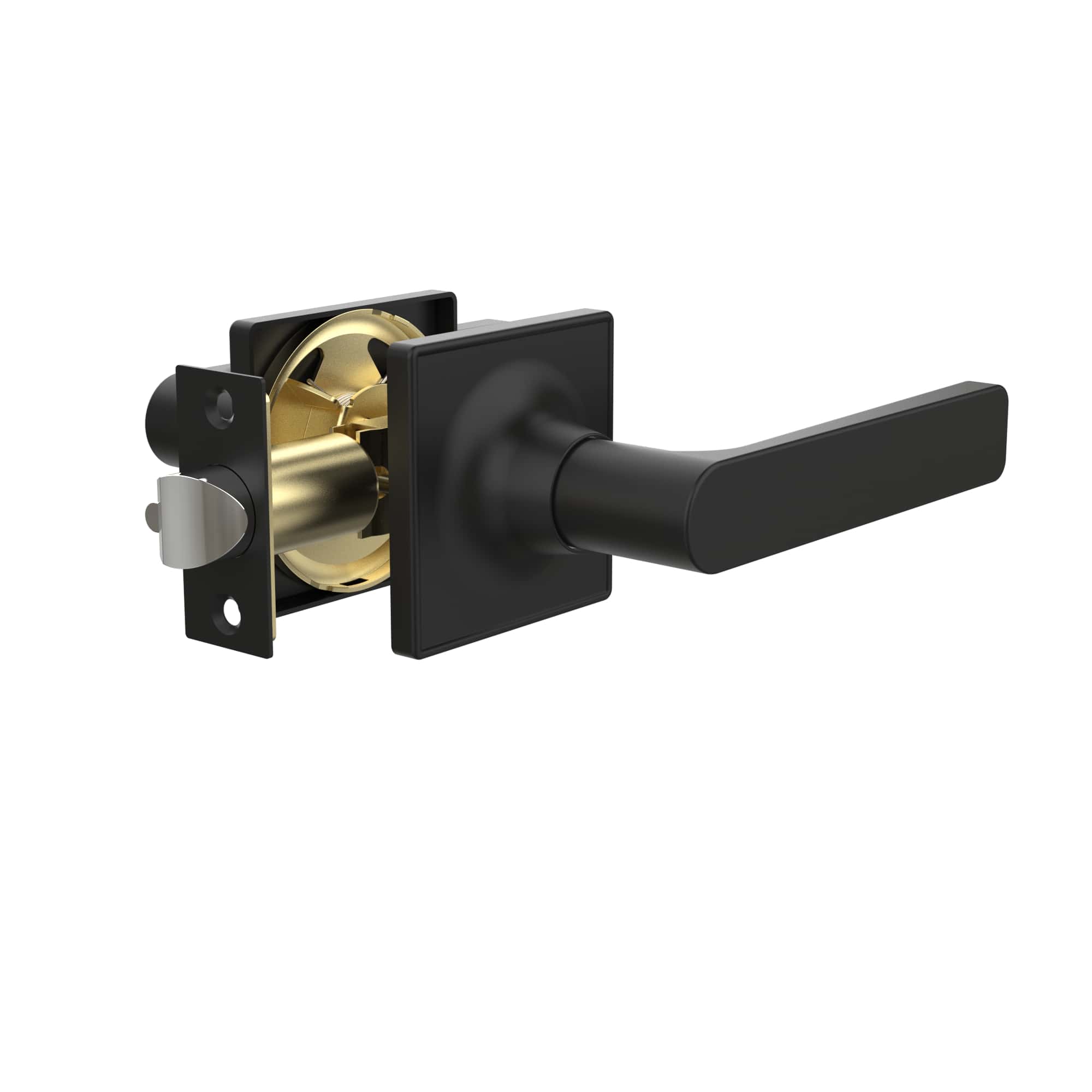 Ручка защелка DK710/BL BL-PS (без фик.)черный в Сочи