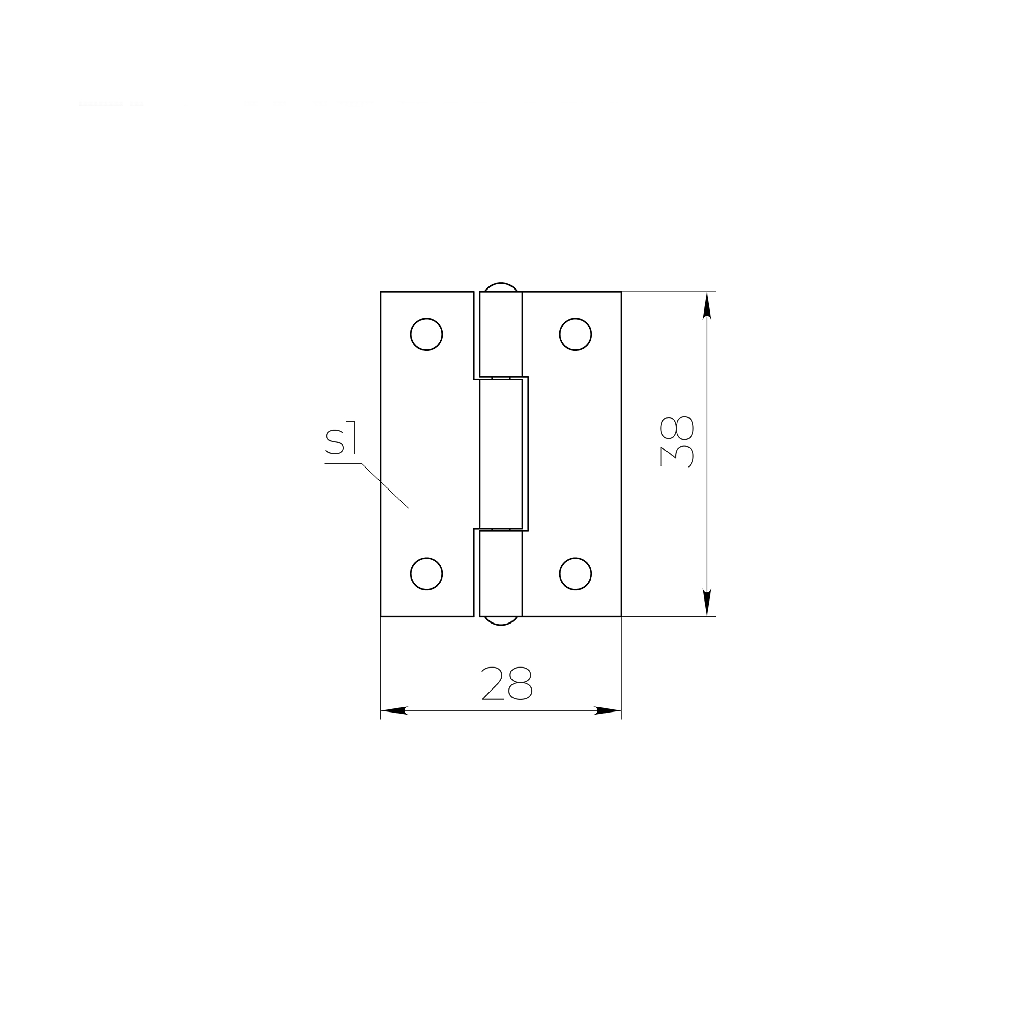 Петля карточная универсальная LM/IN30x40x1U ZN цинк (2 шт) — фото 2