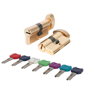 Цилиндровый механизм MaxPro7002Knob52mm(21+10+21) SSG сатин.золото 7key с вертушкой — купить в Сочи