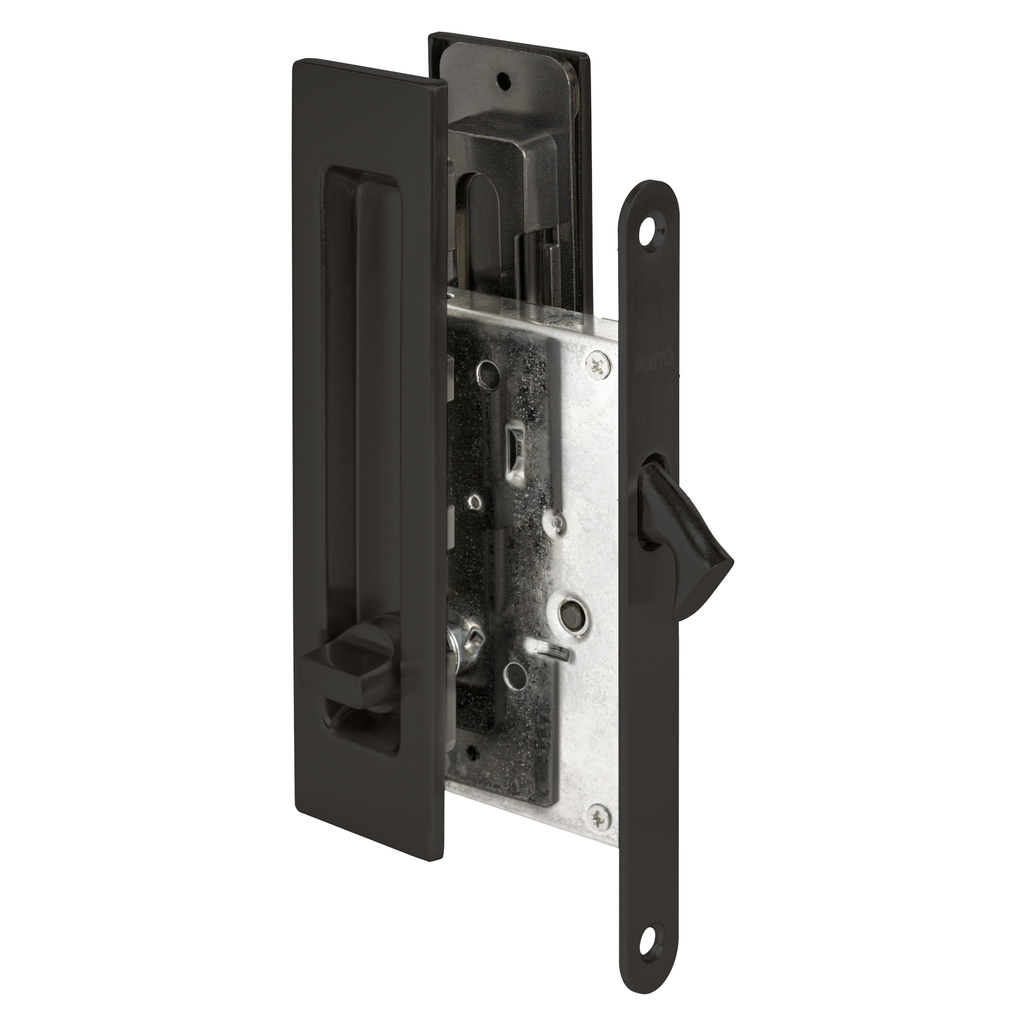 Защелка с ручками для раздвижных дверей SH.SLQ152.011 (Soft LINE SLQ-011) BL черный в Сочи