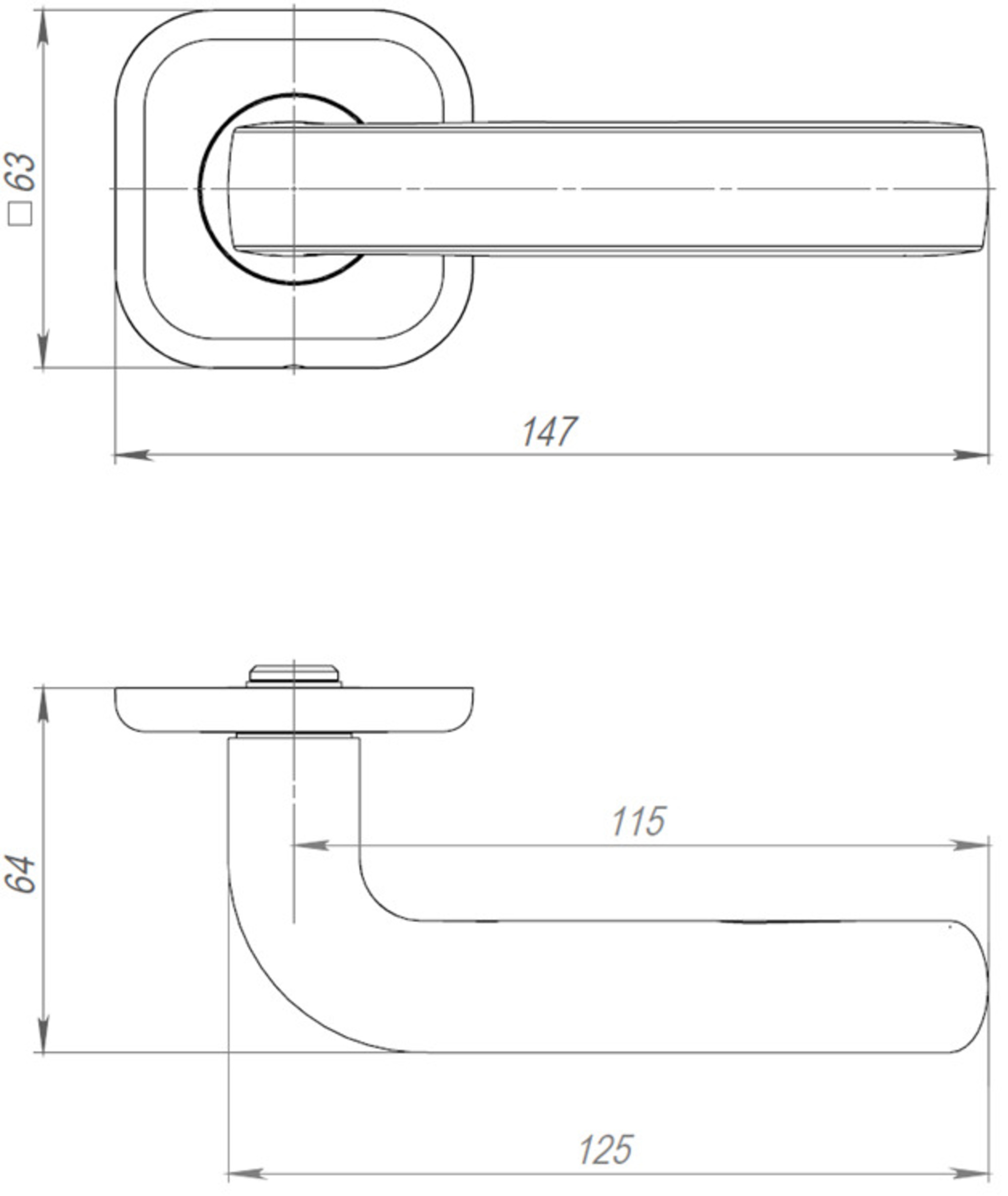 Ручка раздельная K.JK51.IND TORO 170 mm BL-24 черный (белая коробка) — фото 2