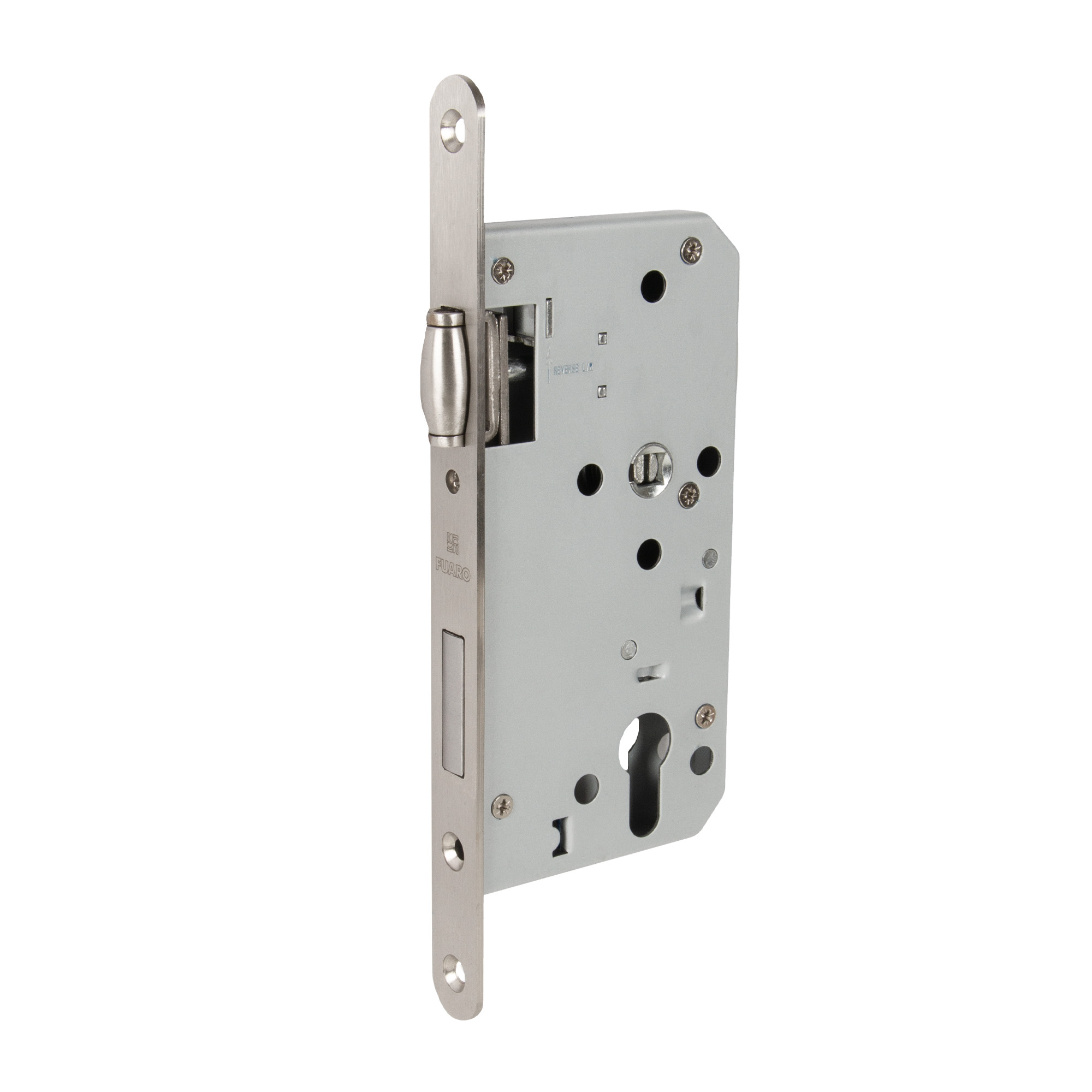 Замок врезной DD.INOX/C-55.72/R с роликовой защелкой (лиц.планка 20 мм) в Сочи