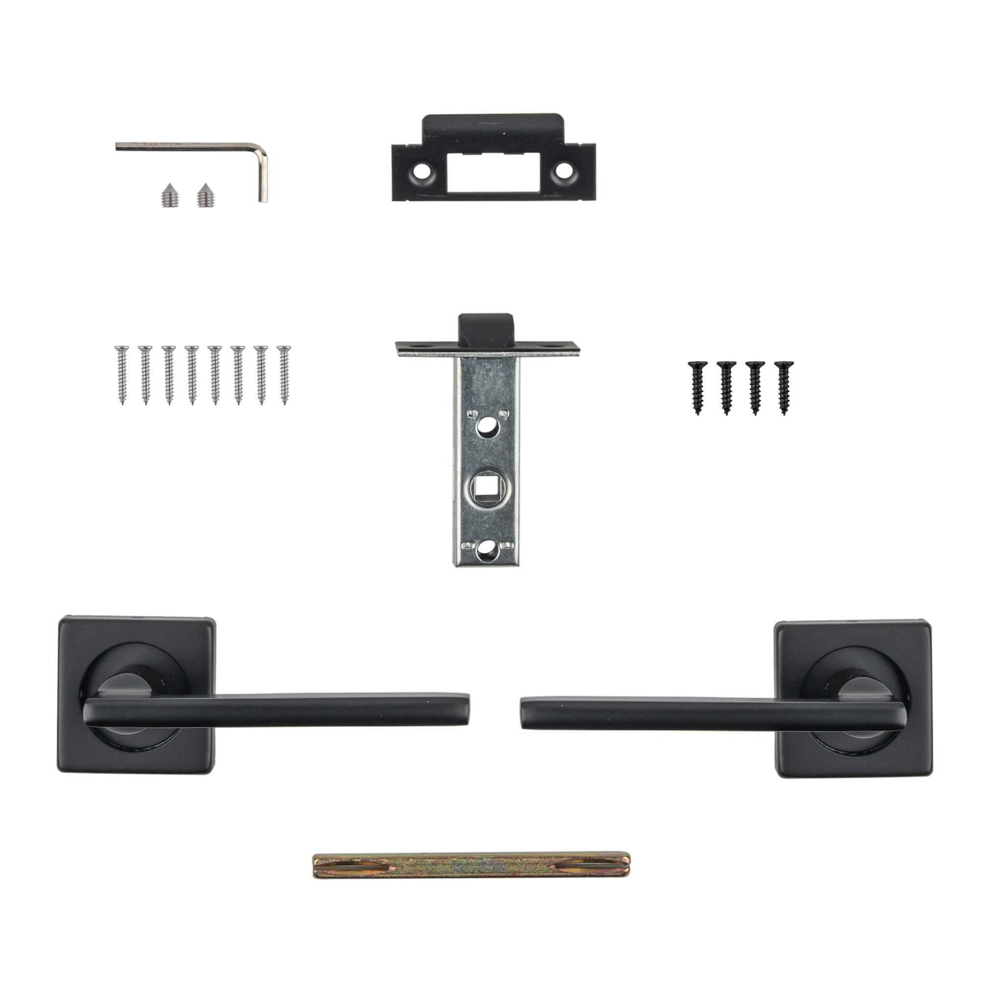 Комплект ручек с защелкой A/SET POLO JK.LP45 BL-24 черный — фото 2