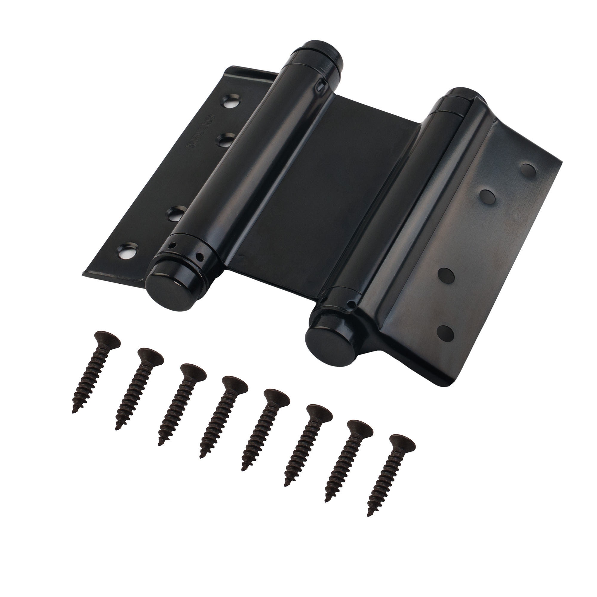 Пружинная двусторонняя (барная) петля DSH5 (125х86х1,5) INOX 201 BL черный (блистер) — фото 5