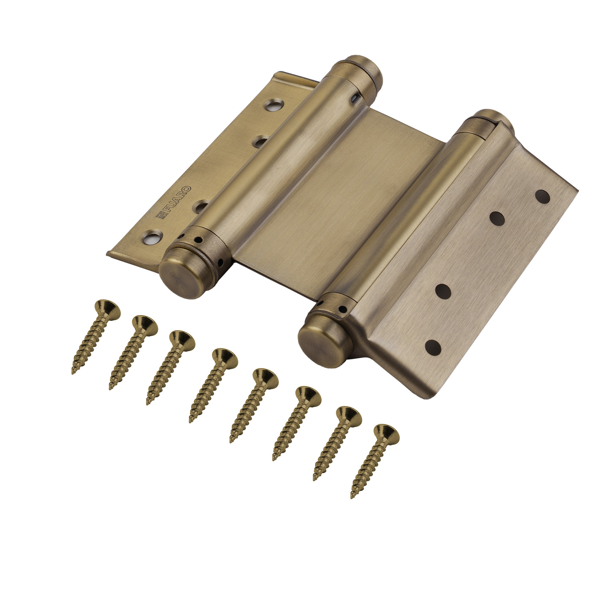 Пружинная двусторонняя (барная) петля DSH5 (125х86х1,5) INOX 201 AB бронза (блистер) — фото 5