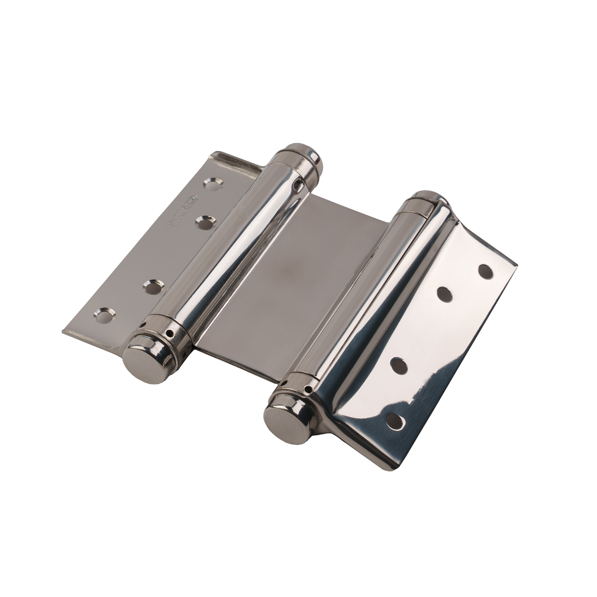 Пружинная двусторонняя (барная) петля DSH5 (125х86х1,5) INOX 201 CP хром (блистер) — фото 6