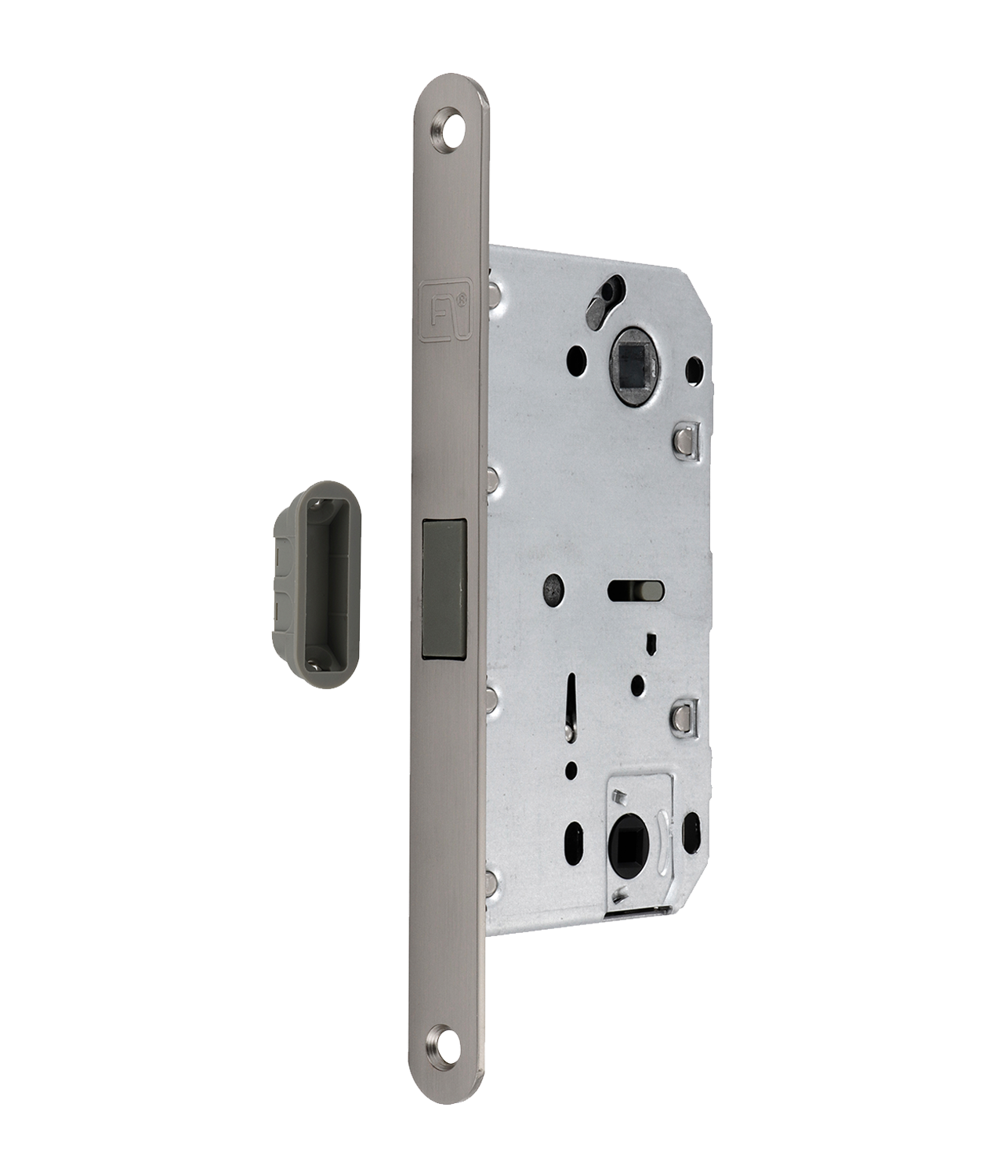 Замок магнитный FANTOM сантехнический WC Magn latch 50×96 MSN супер матовый никель 50/96