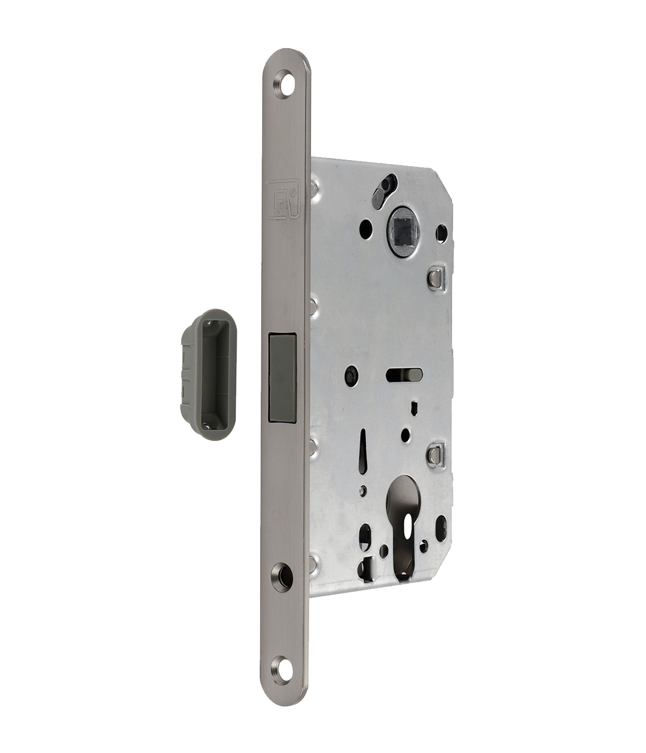 Замок магнитный FANTOM под цилиндр CYL Magn lock 50×85 MSN супер матовый никель 50/85