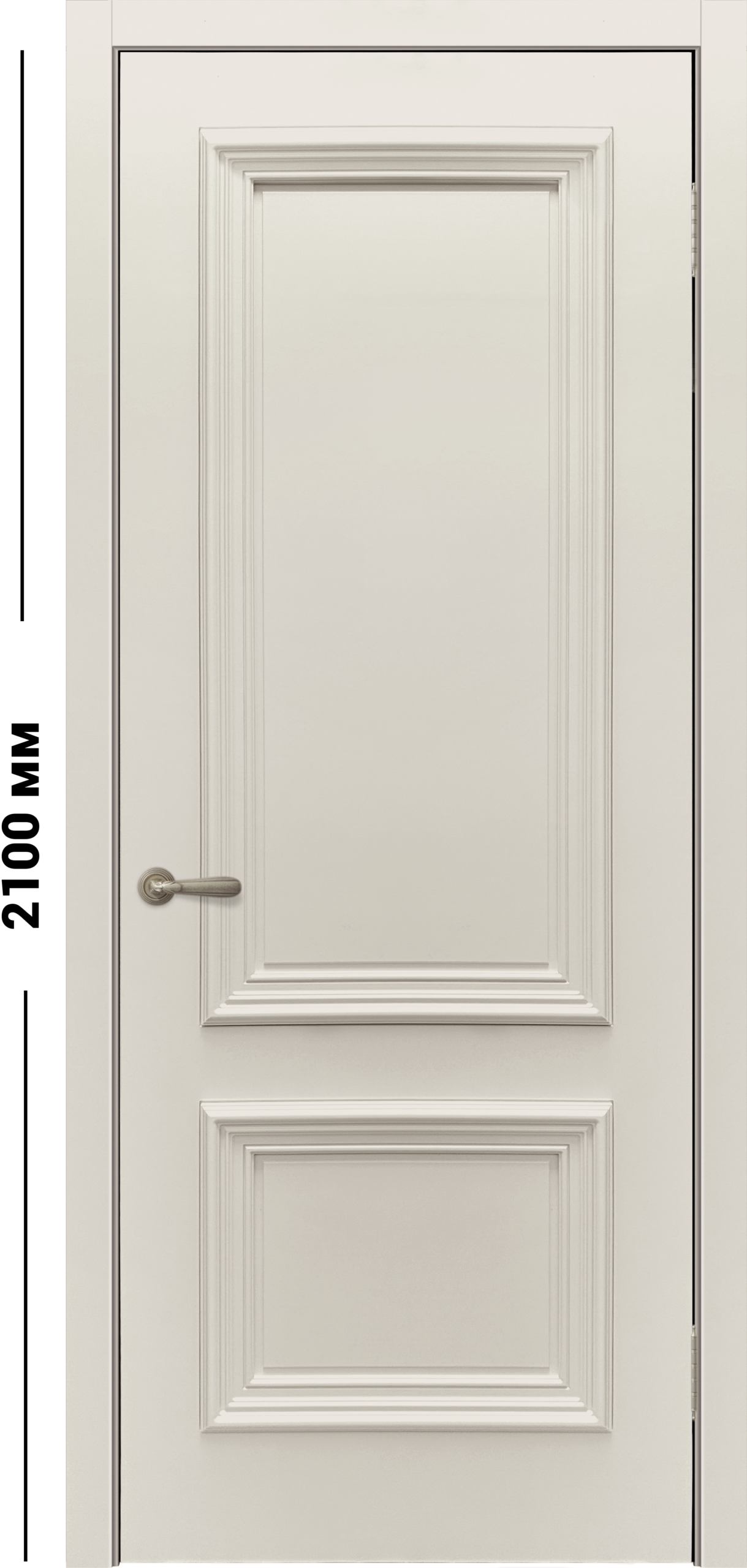 Межкомнатная дверь Глухая (ДГ) Сириус-2 (2100 мм) RAL 9010 2100х900